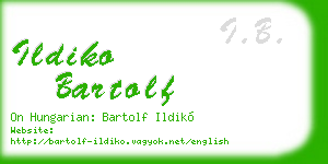 ildiko bartolf business card